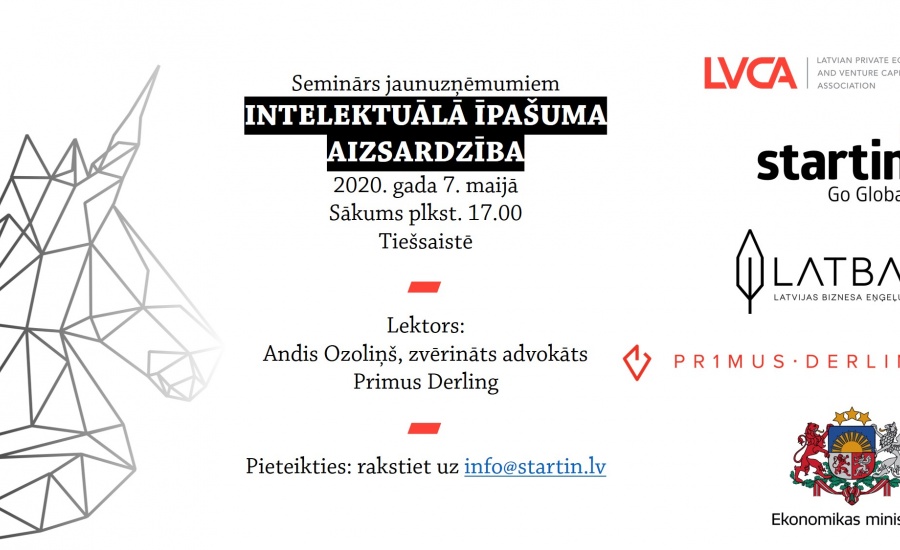 Seminārs jaunuzņēmumiem "Intelektuālā īpašuma aizsardzība"